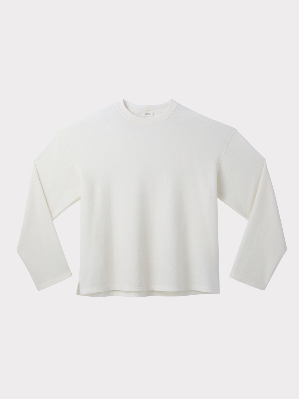 Wool Blend Oversized Top (Ivory)