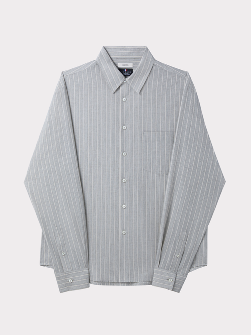 Cassel Stripe Shirt (Stone Grey)