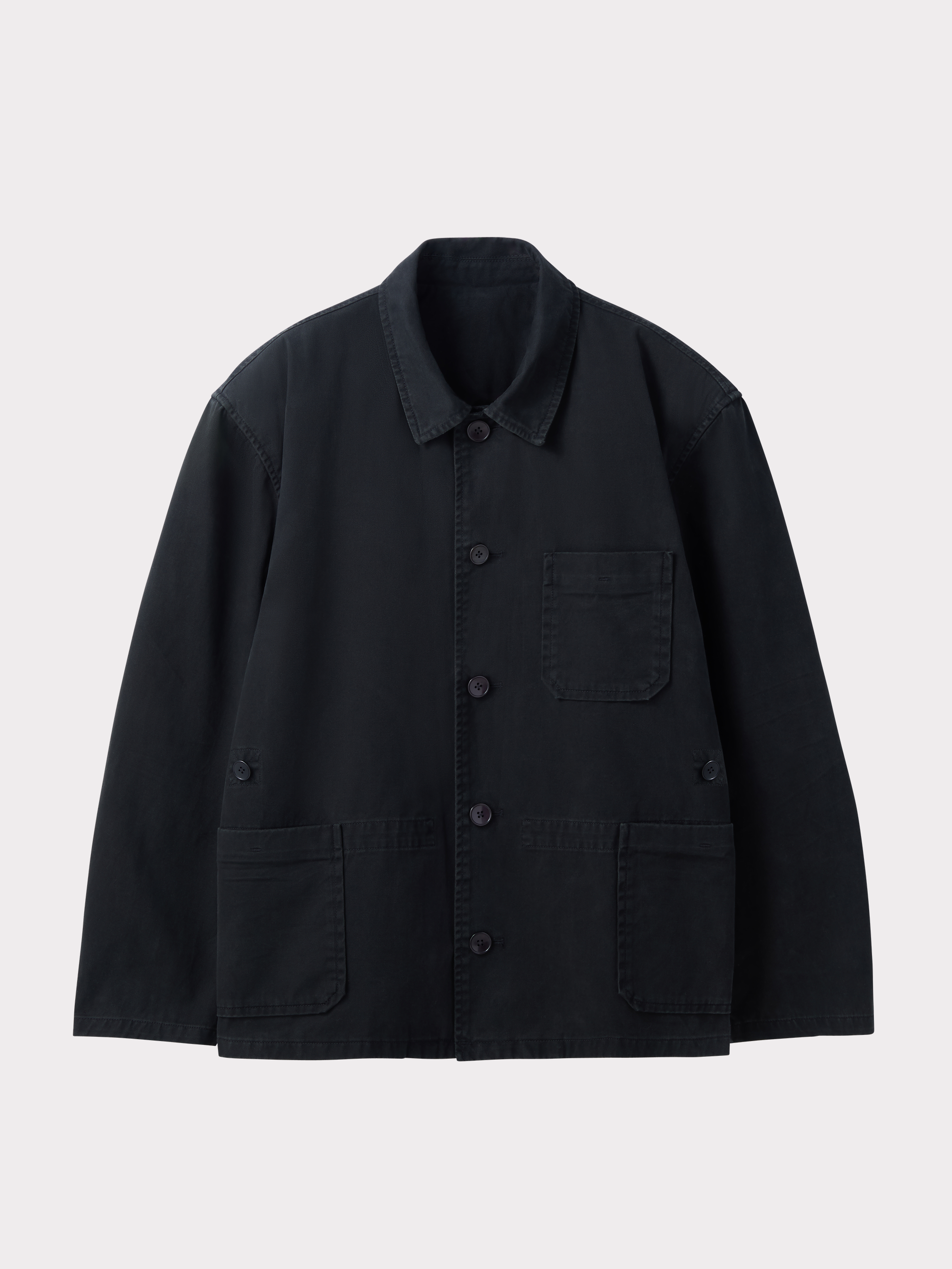 Garment Dyed Work Jacket (Black)