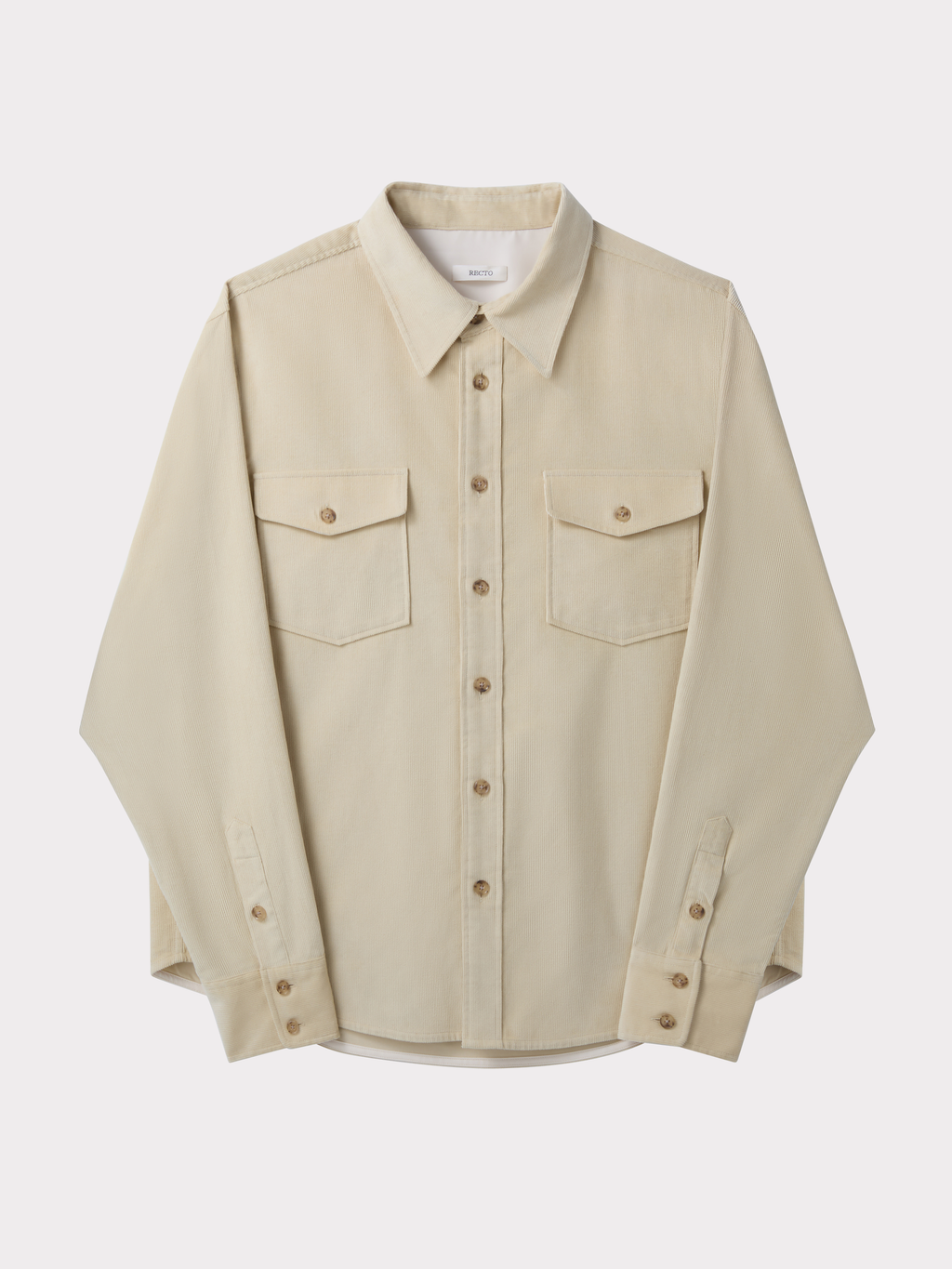 Corduroy Pocket Shirt (Light Beige)