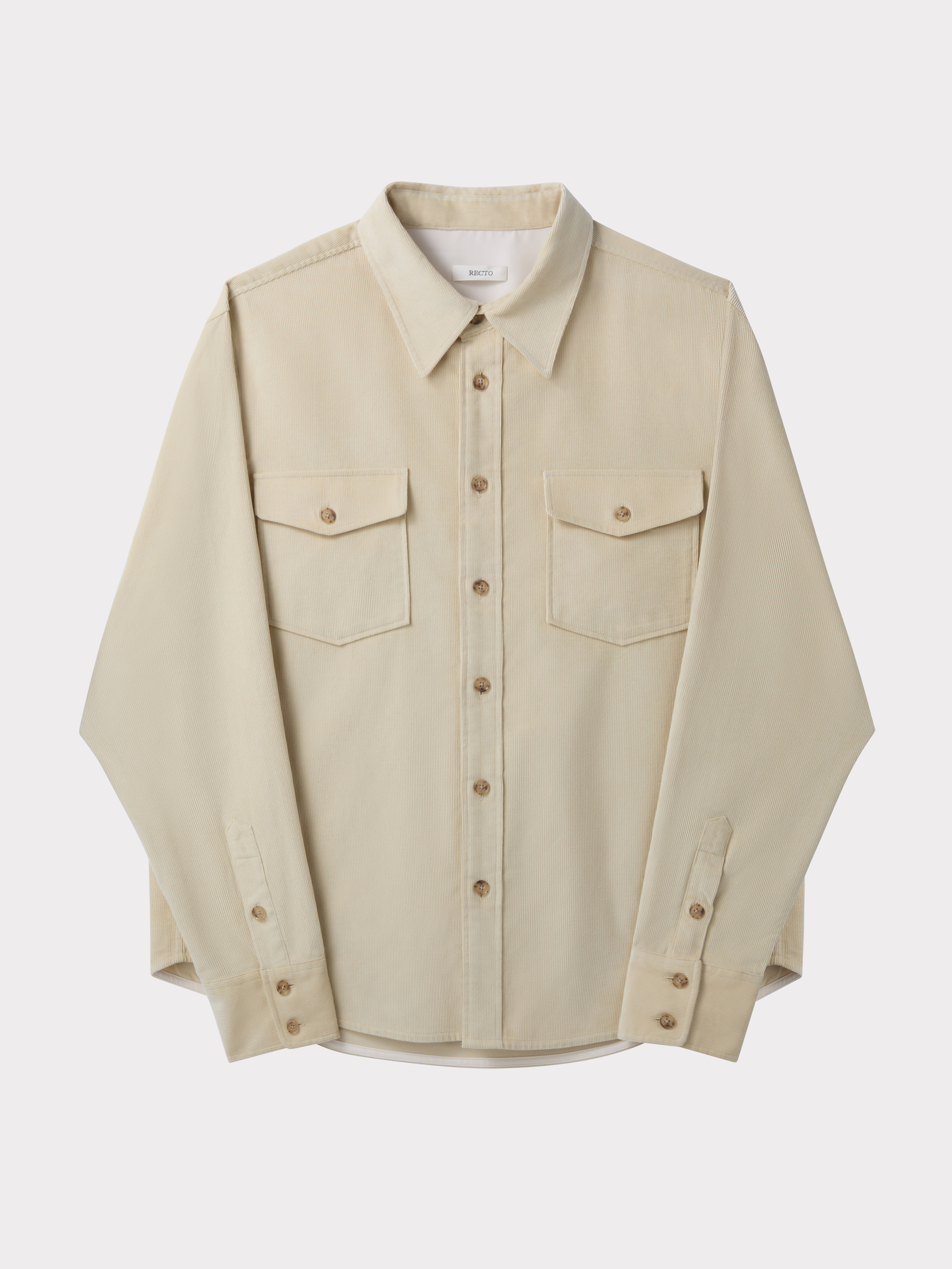 Corduroy Pocket Shirt (Light Beige)