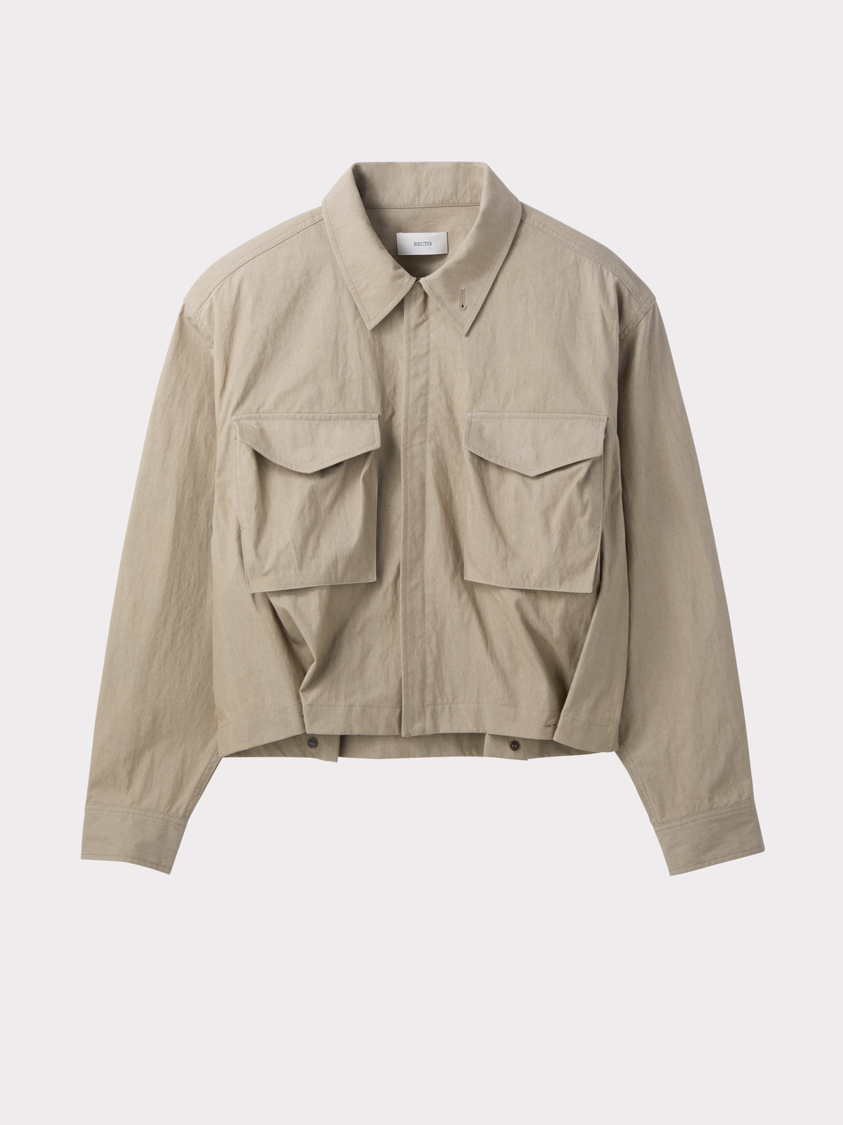 Pocket Detail Crop Jacket (Sepia Beige)