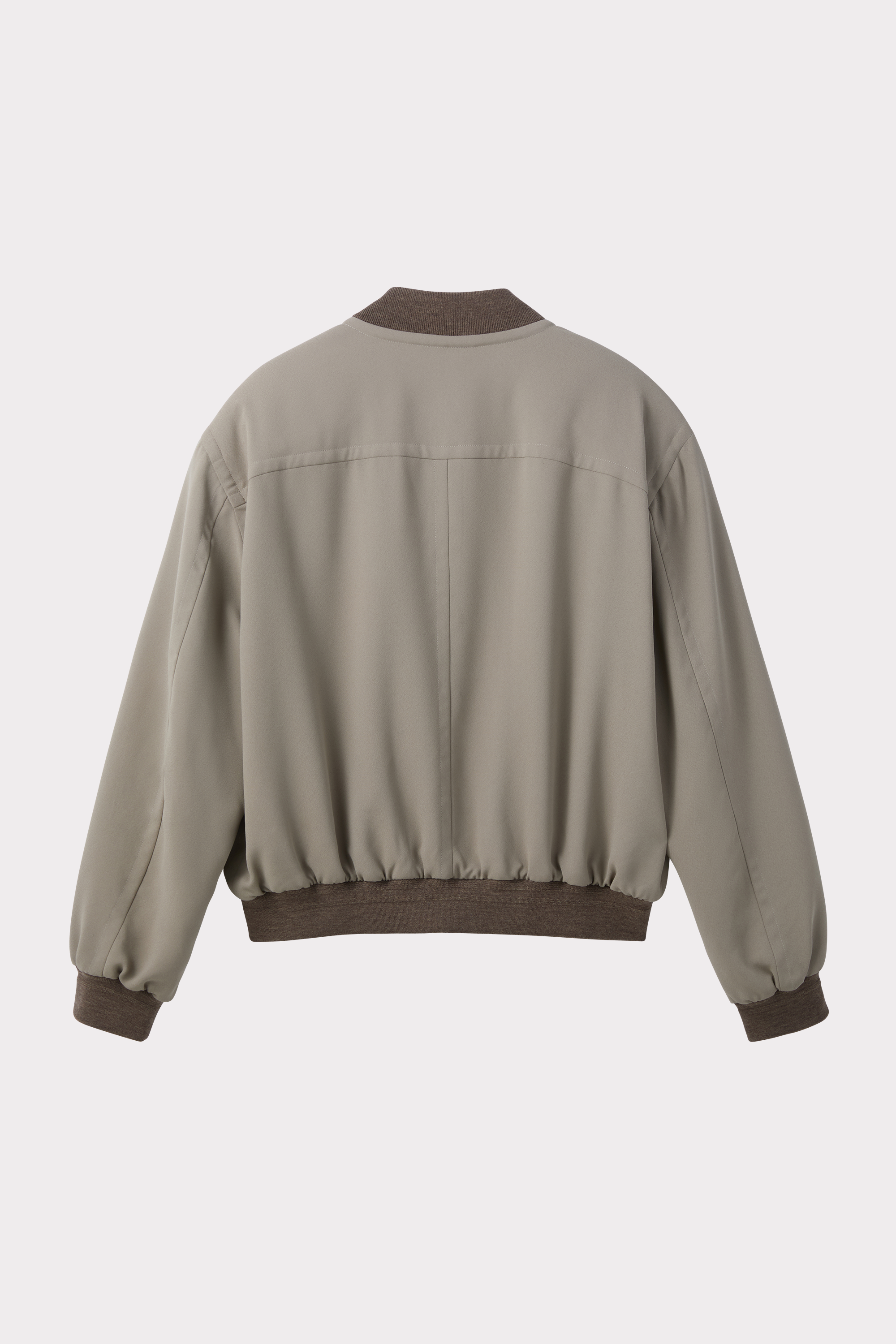 Wide Shoulder Fluid Jumper (Greyish Khaki)