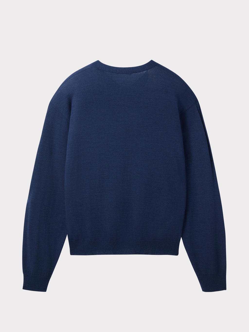 Wool V-Neck Knit Top (Indigo Navy)