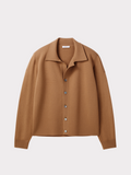 Open Collar Knit Cardigan (Camel Beige)