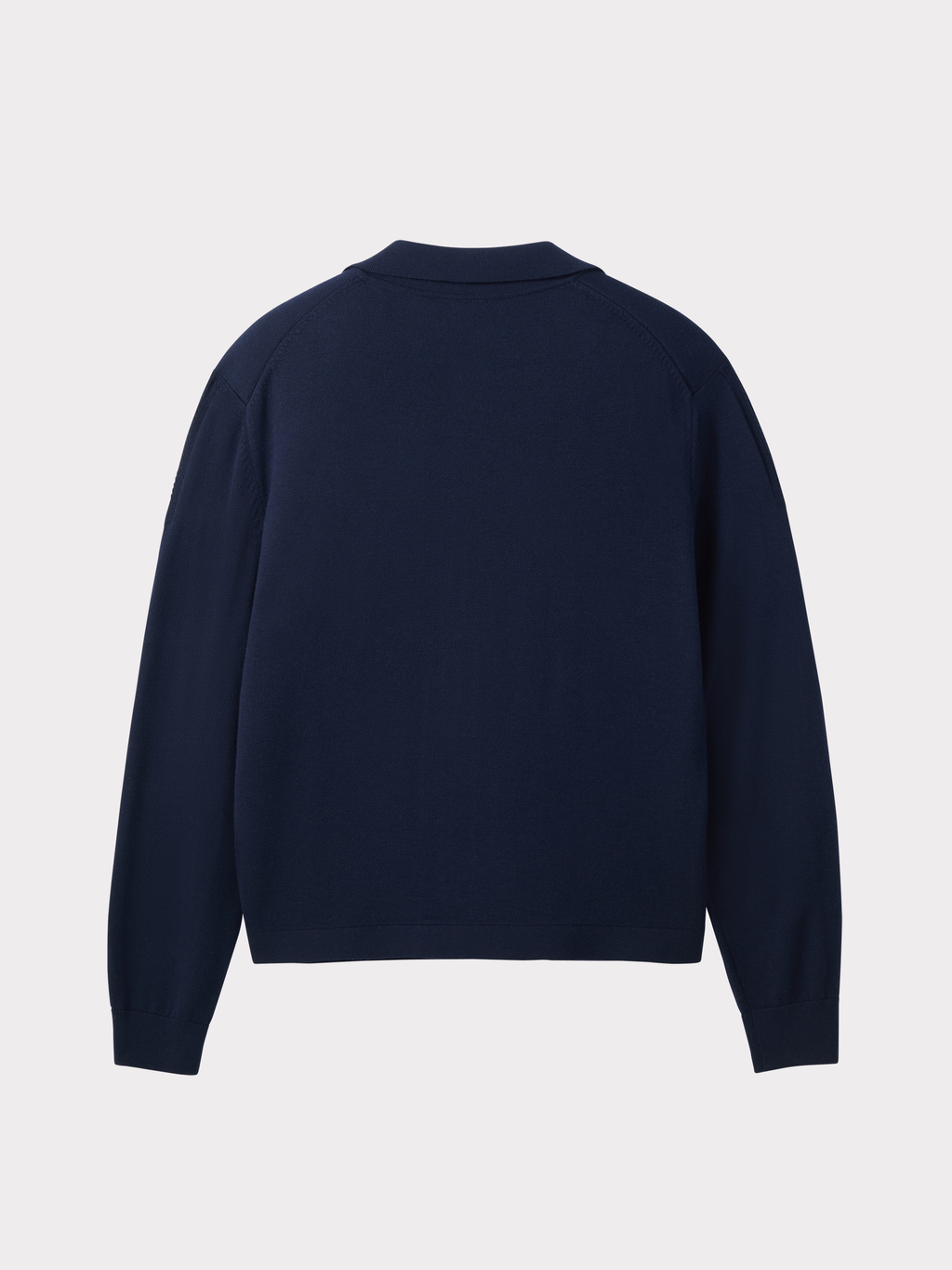 Open Collar Knit Cardigan (Dark Navy)