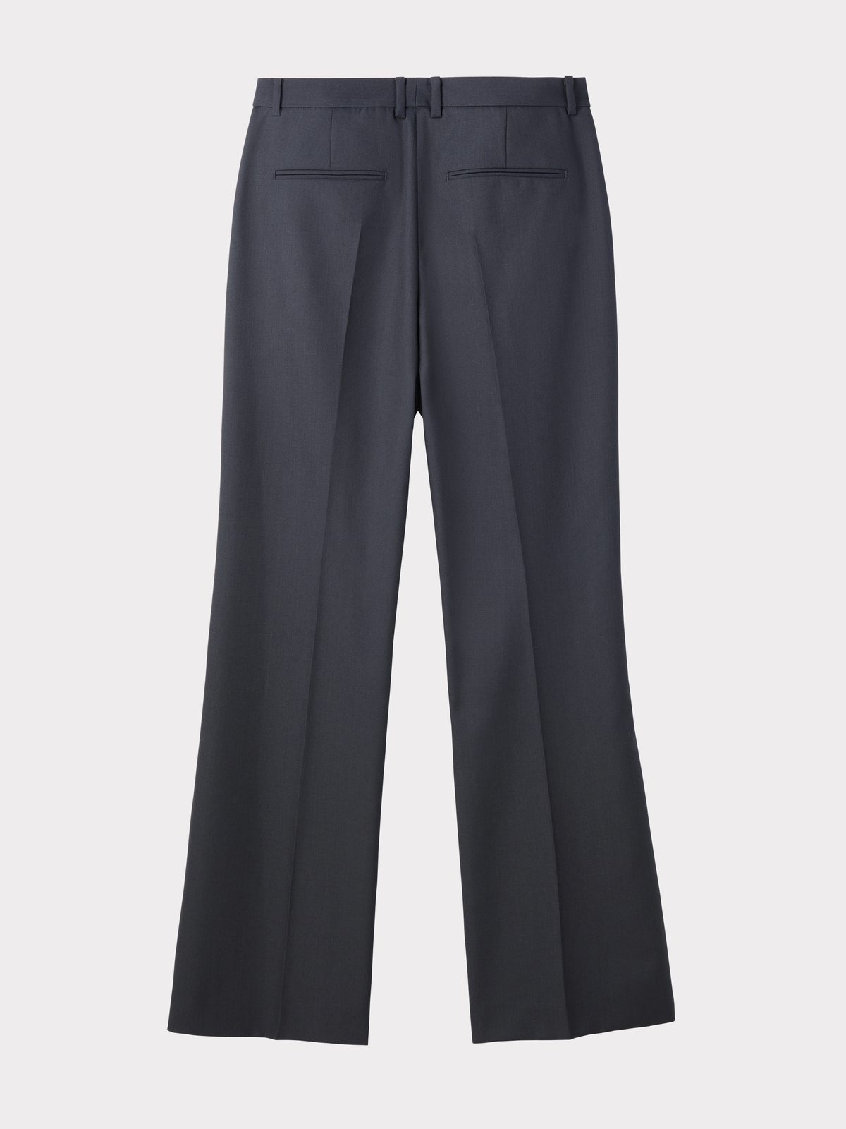 Wool Flared Suit Pants (Charcoal Grey)