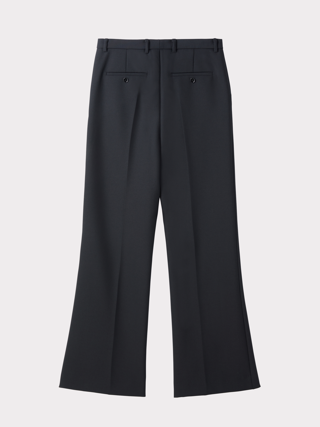 Signature Wool Blend Flared Pants (Black)