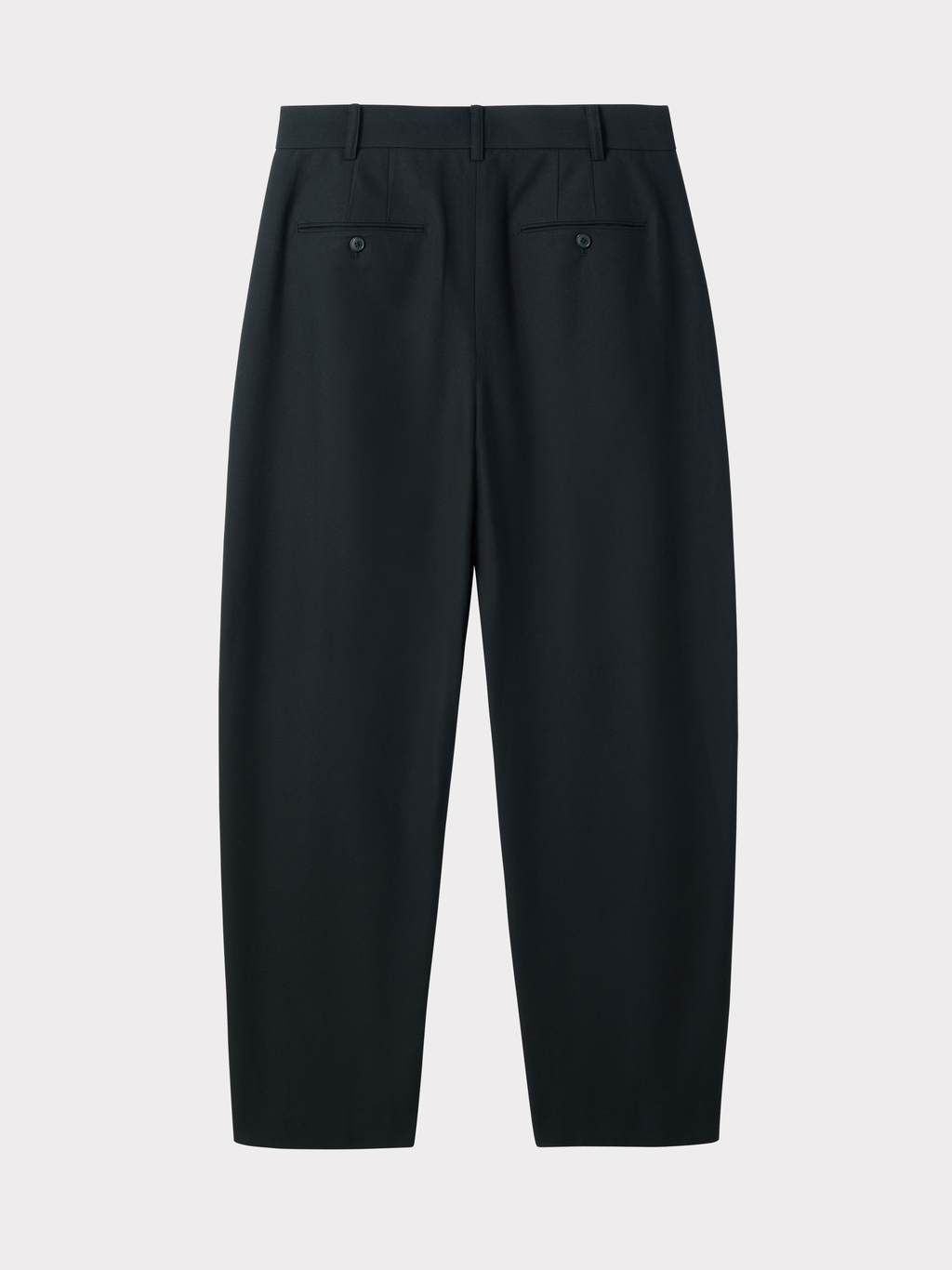 Wool Blend Tuck Pants (Black)