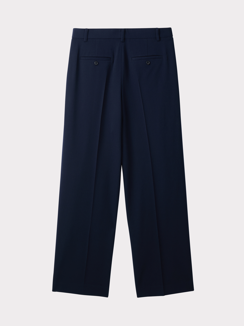 Double Pleated Suit Pants (Dark Navy)
