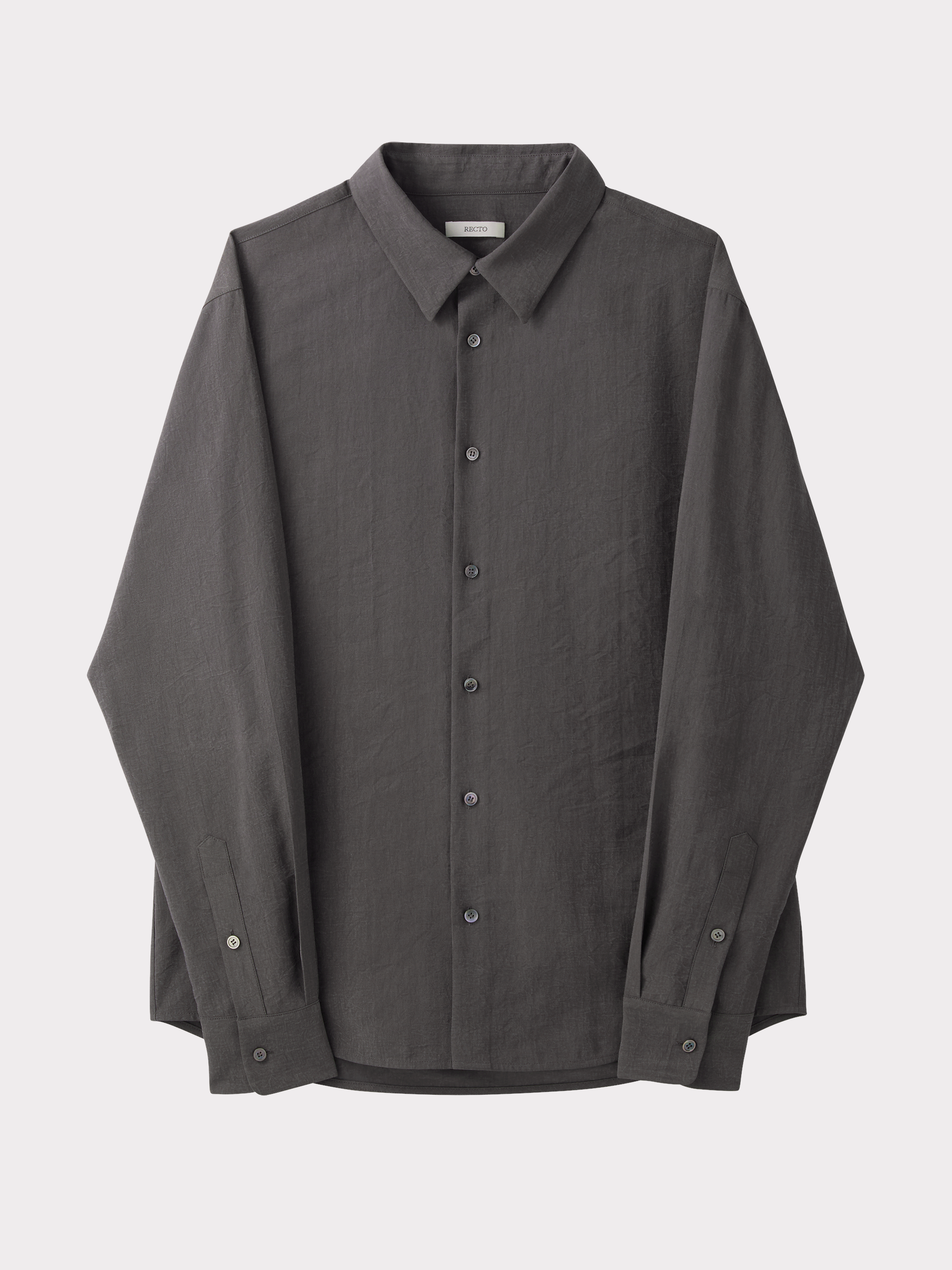 Collar Detail Shirt (Stone Grey)