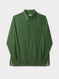 Vintage Dot Print Shirt (Olive Green)