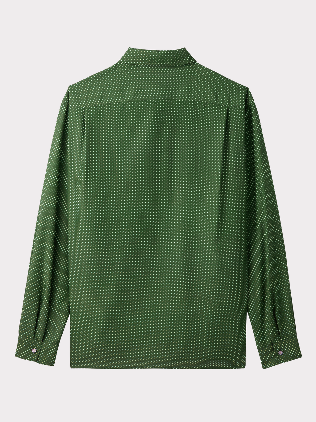 Vintage Dot Print Shirt (Olive Green)