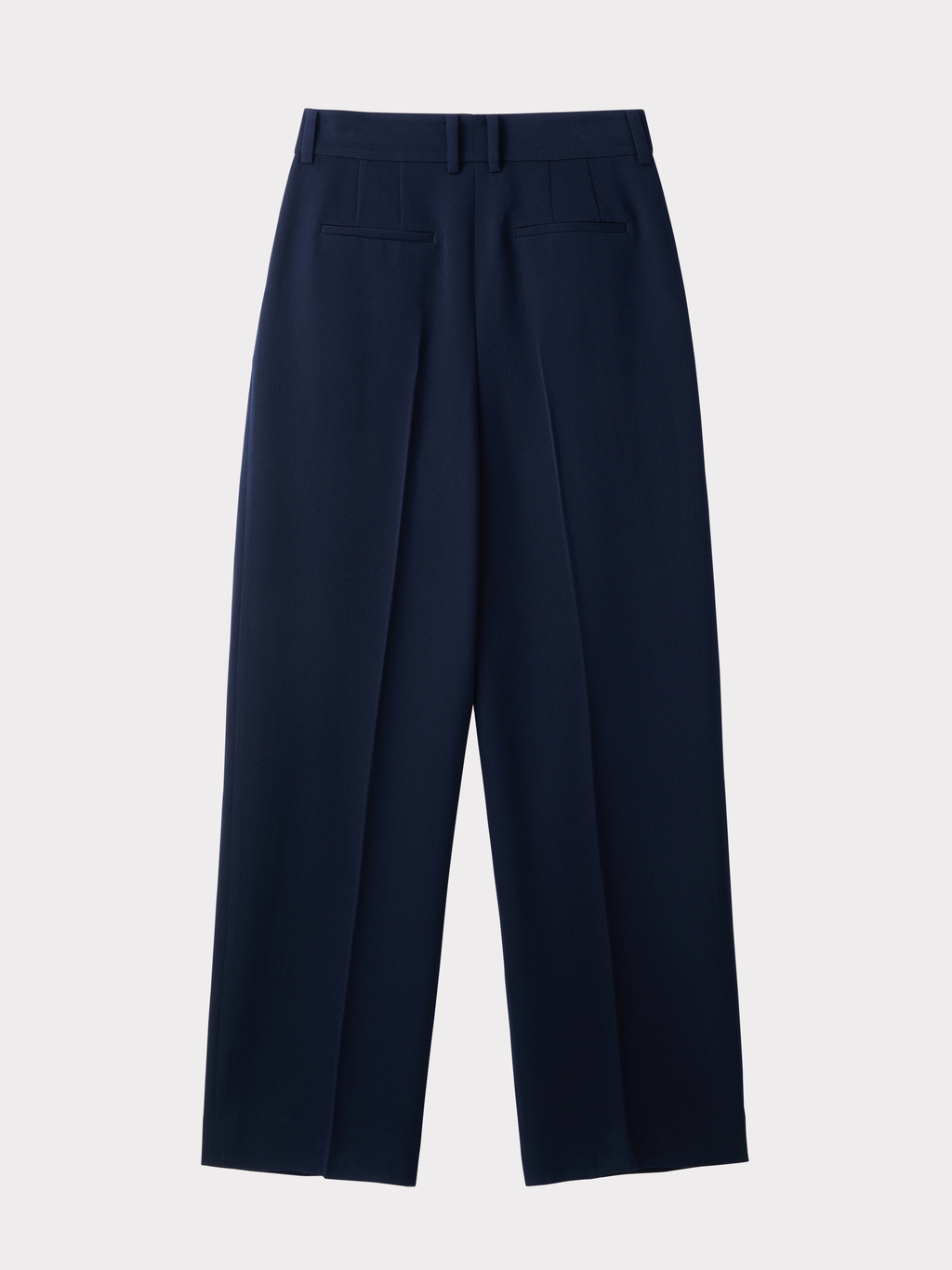 Tuck Detail Suit Pants (Dark Navy)