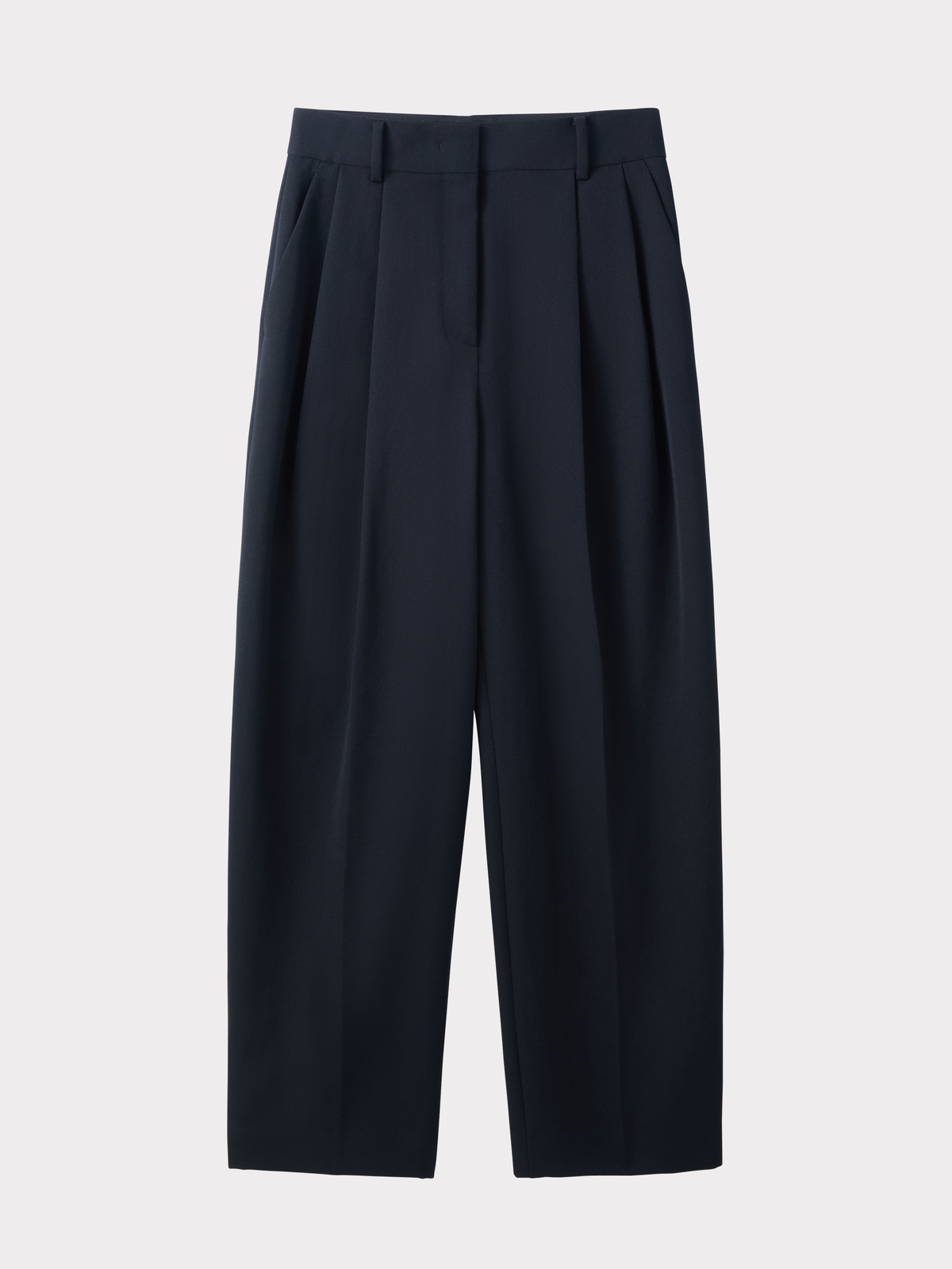 Tuck Detail Suit Pants (Black)