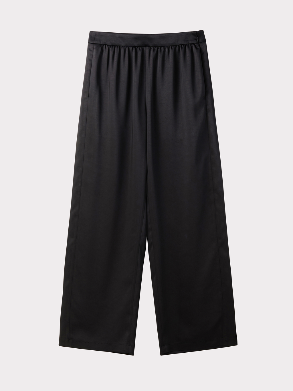 Fluid Satin Wide Pants (Black)