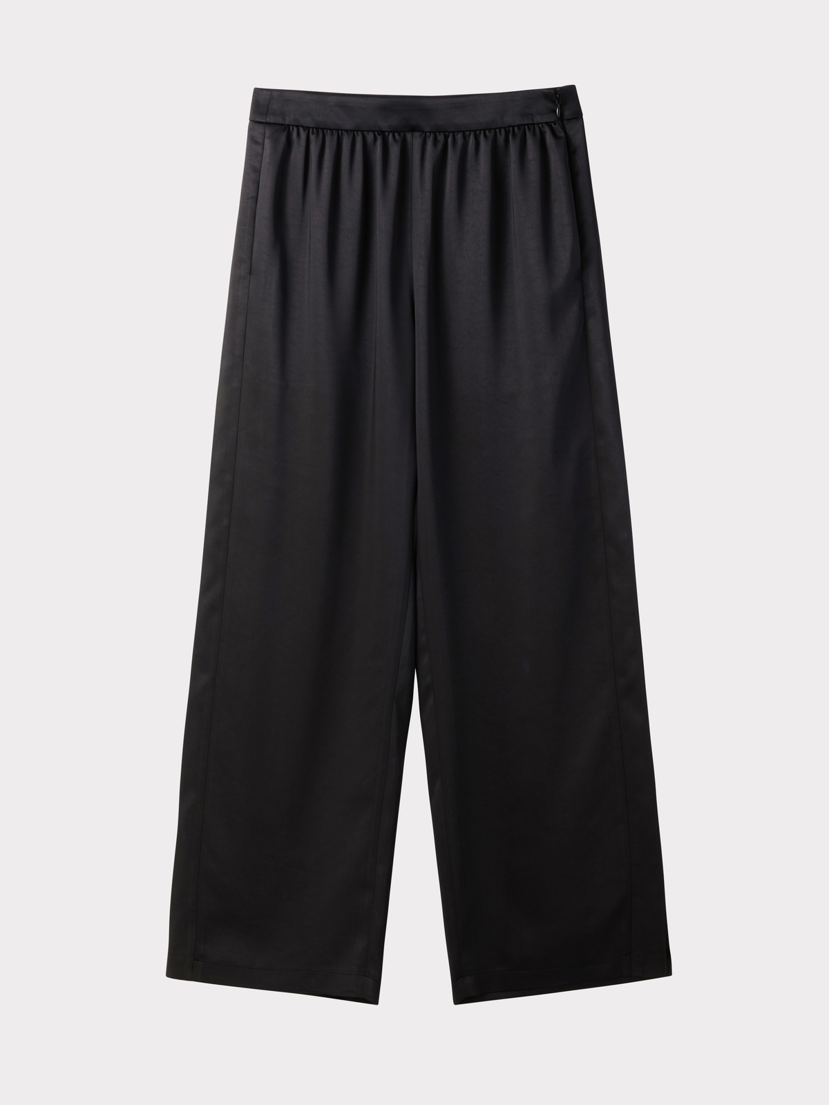 Fluid Satin Wide Pants (Black)