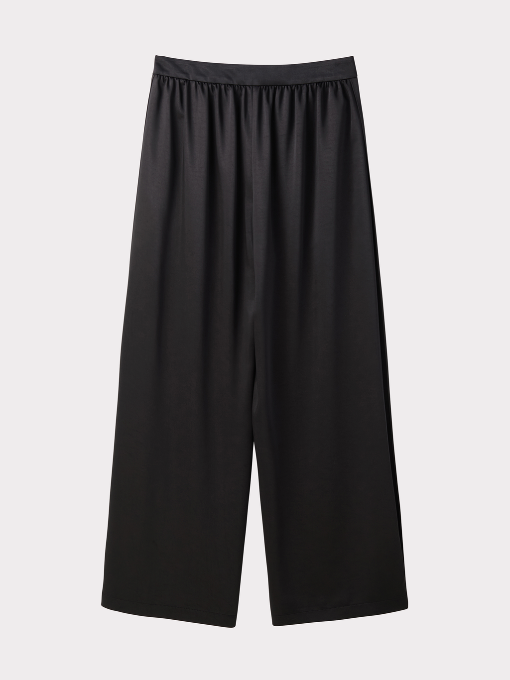 Fluid Satin Wide Pants (Black)