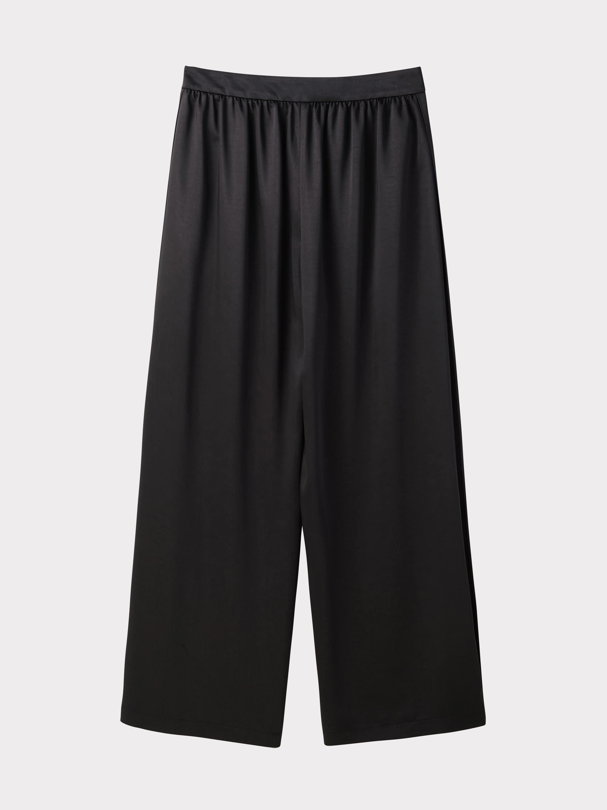 Fluid Satin Wide Pants (Black)