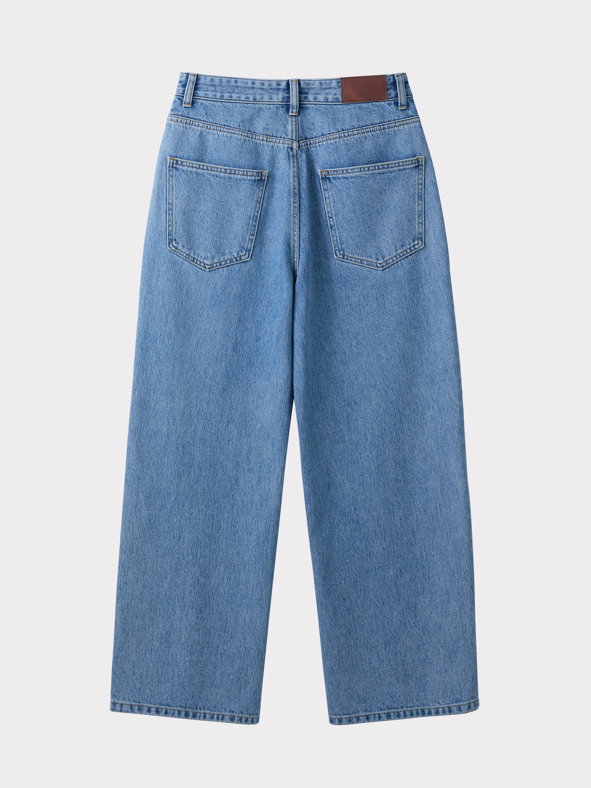 Oversized Straight Denim Pants (Light Blue)