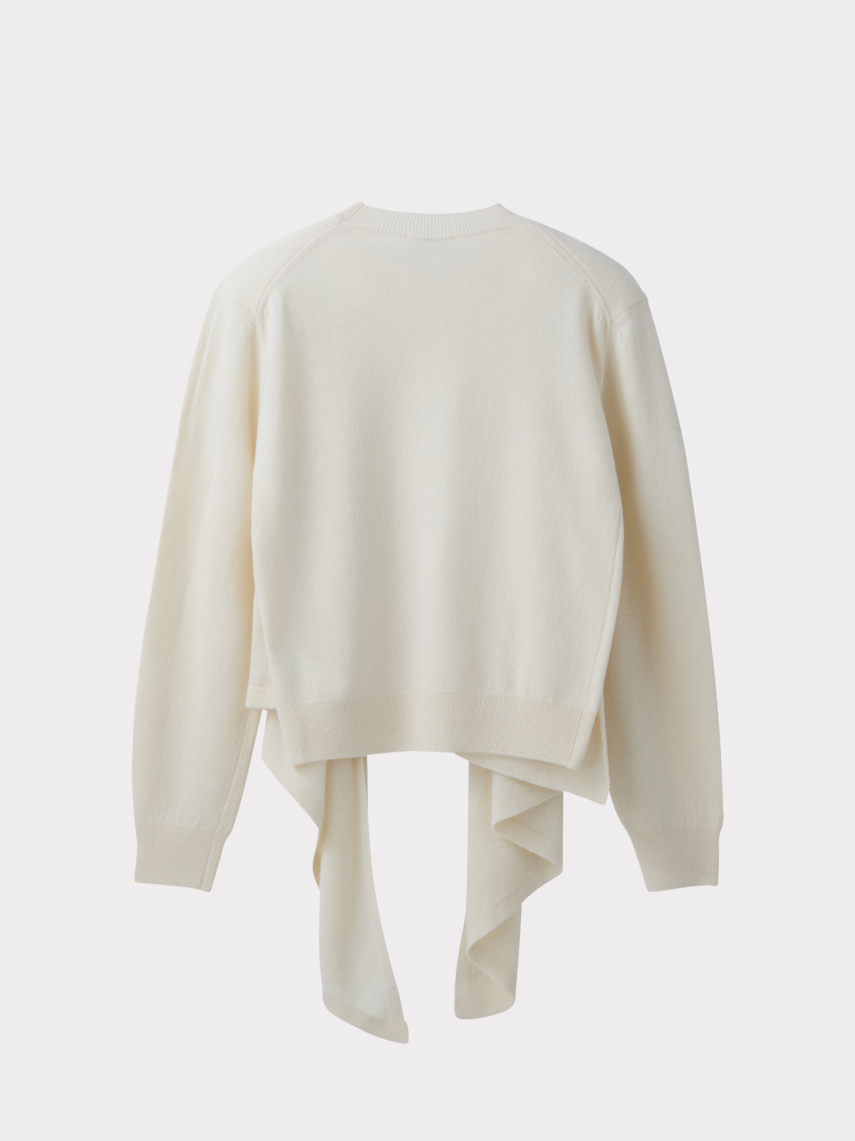 Layered Shawl Knit Top (Cream)