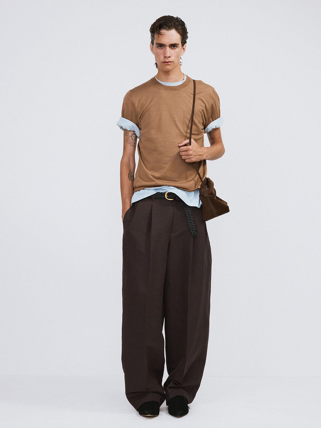 Pocket Wool Knit Top (Ochre)