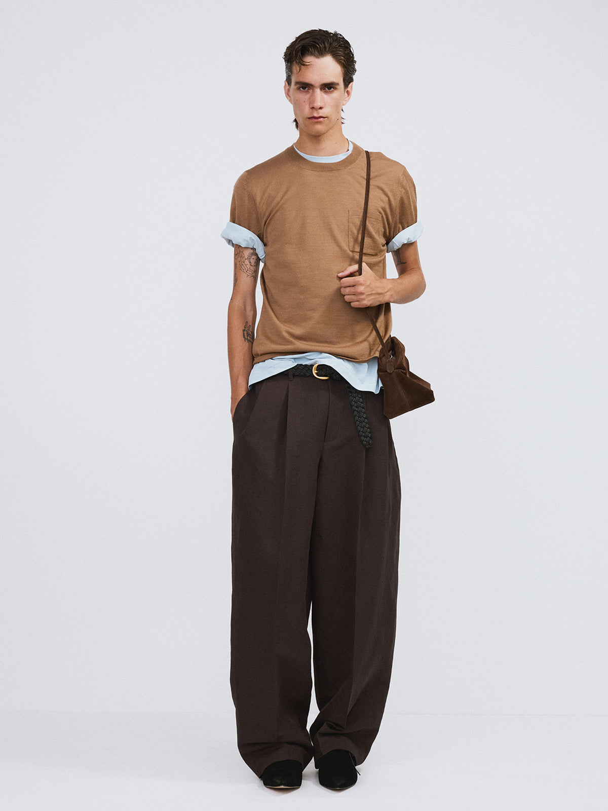 Pocket Wool Knit Top (Ochre)