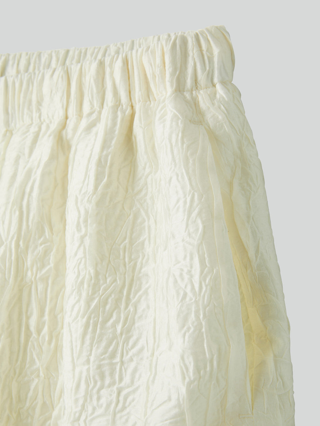 Wrinkled Lounge Shorts (Bean Ivory)