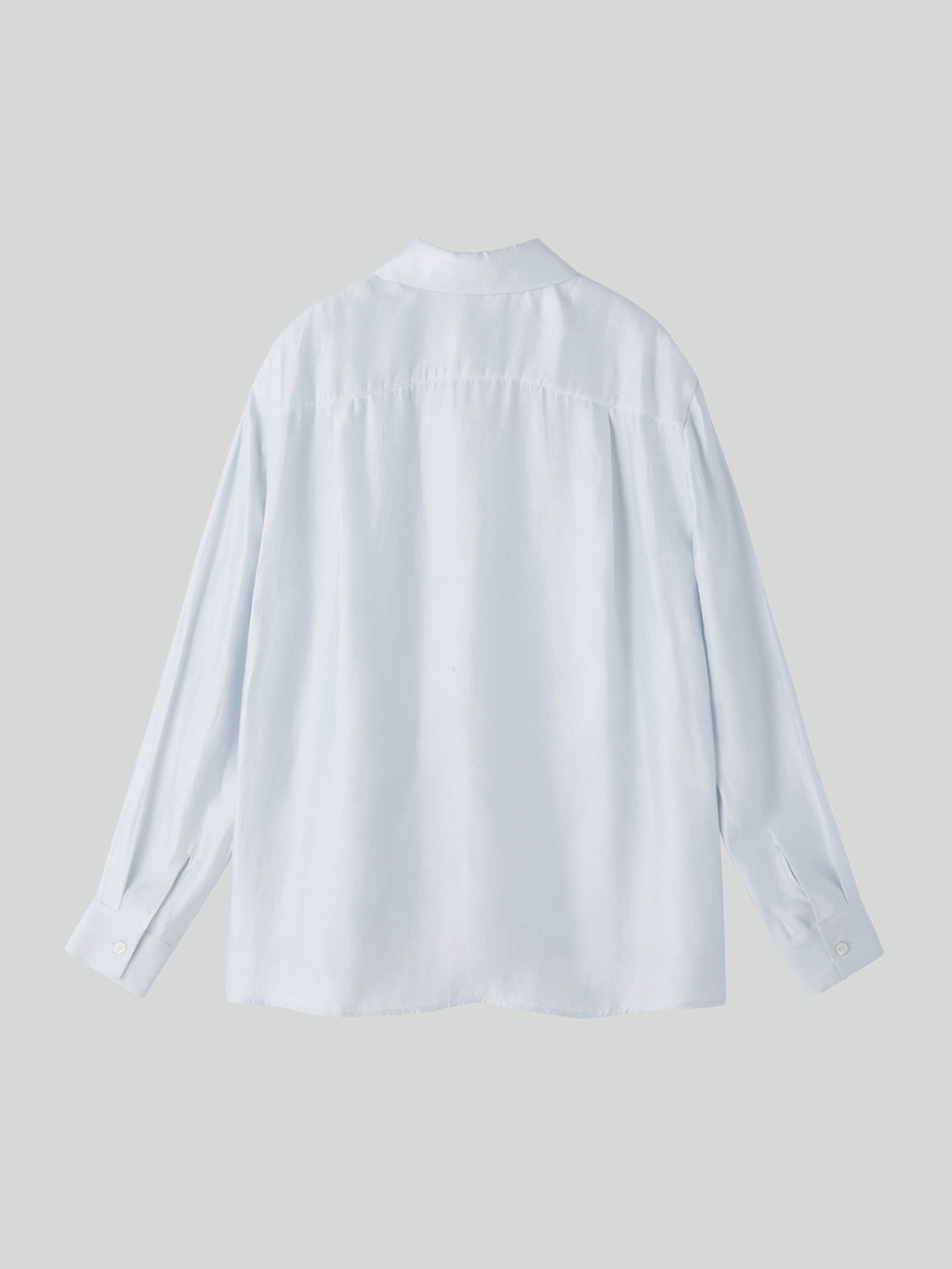 Oversized Sheer Shirt (White Grey)
