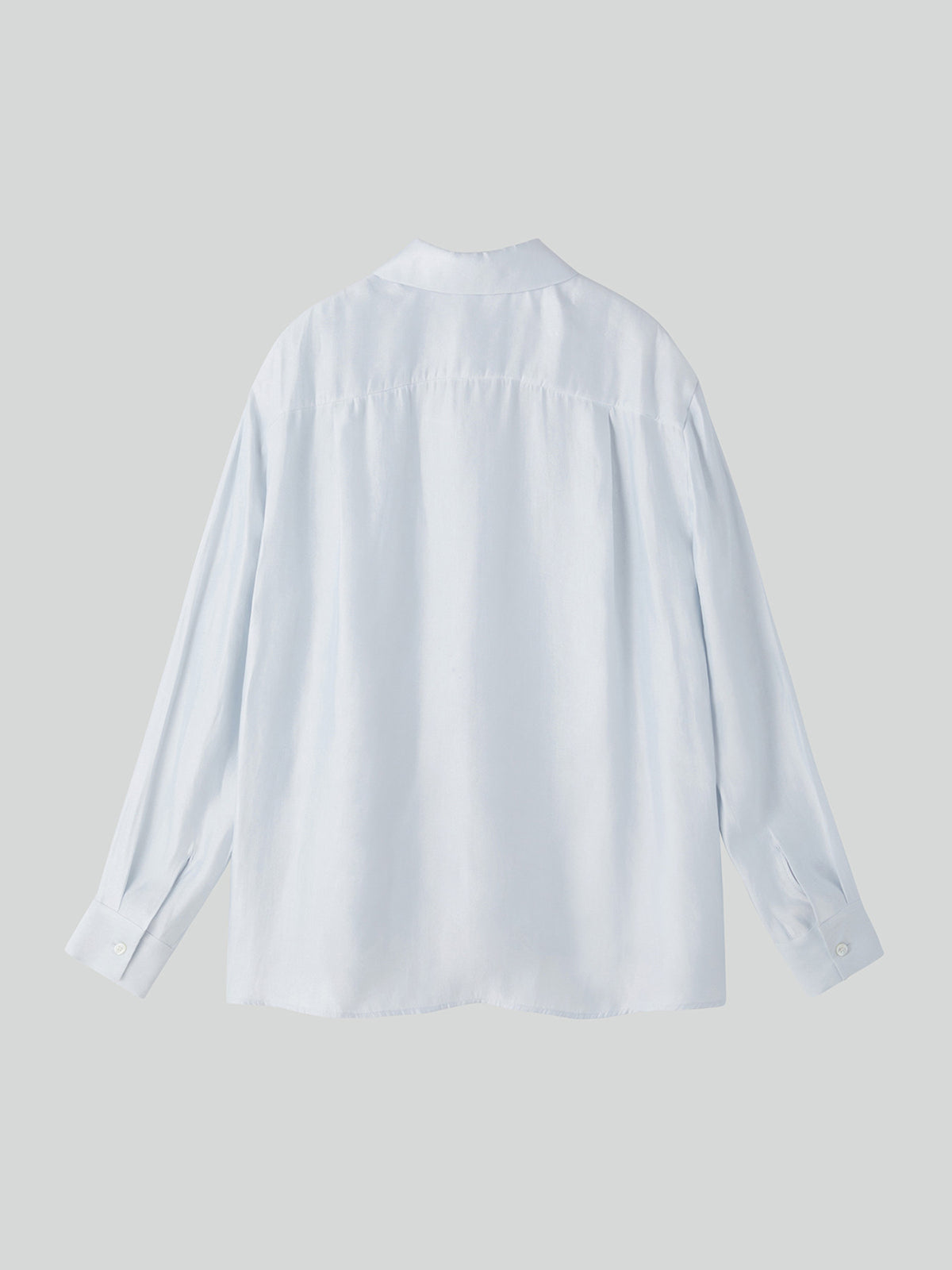 Oversized Sheer Shirt (White Grey)