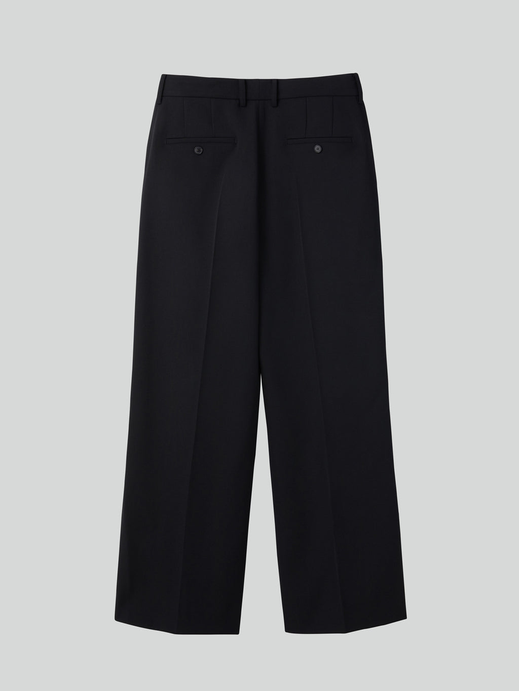 Wide Fit Straight Pants (Black)