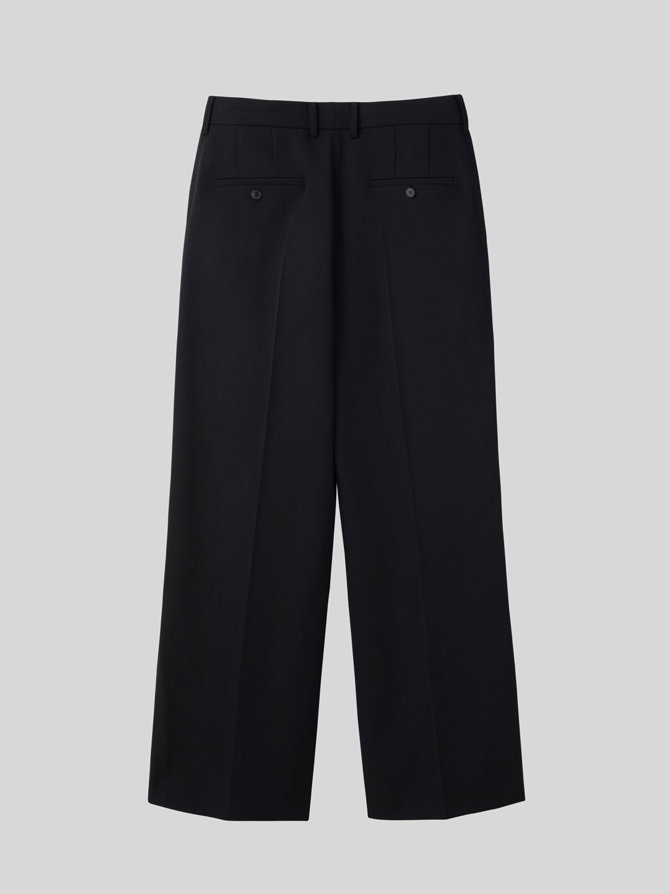Wide Fit Straight Pants (Black)