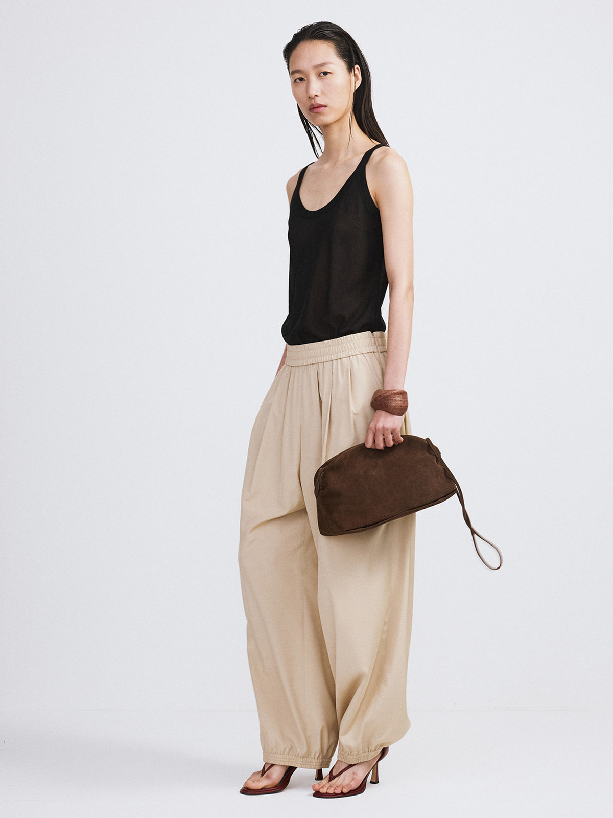Sheer Jersey Tank Top (Black)