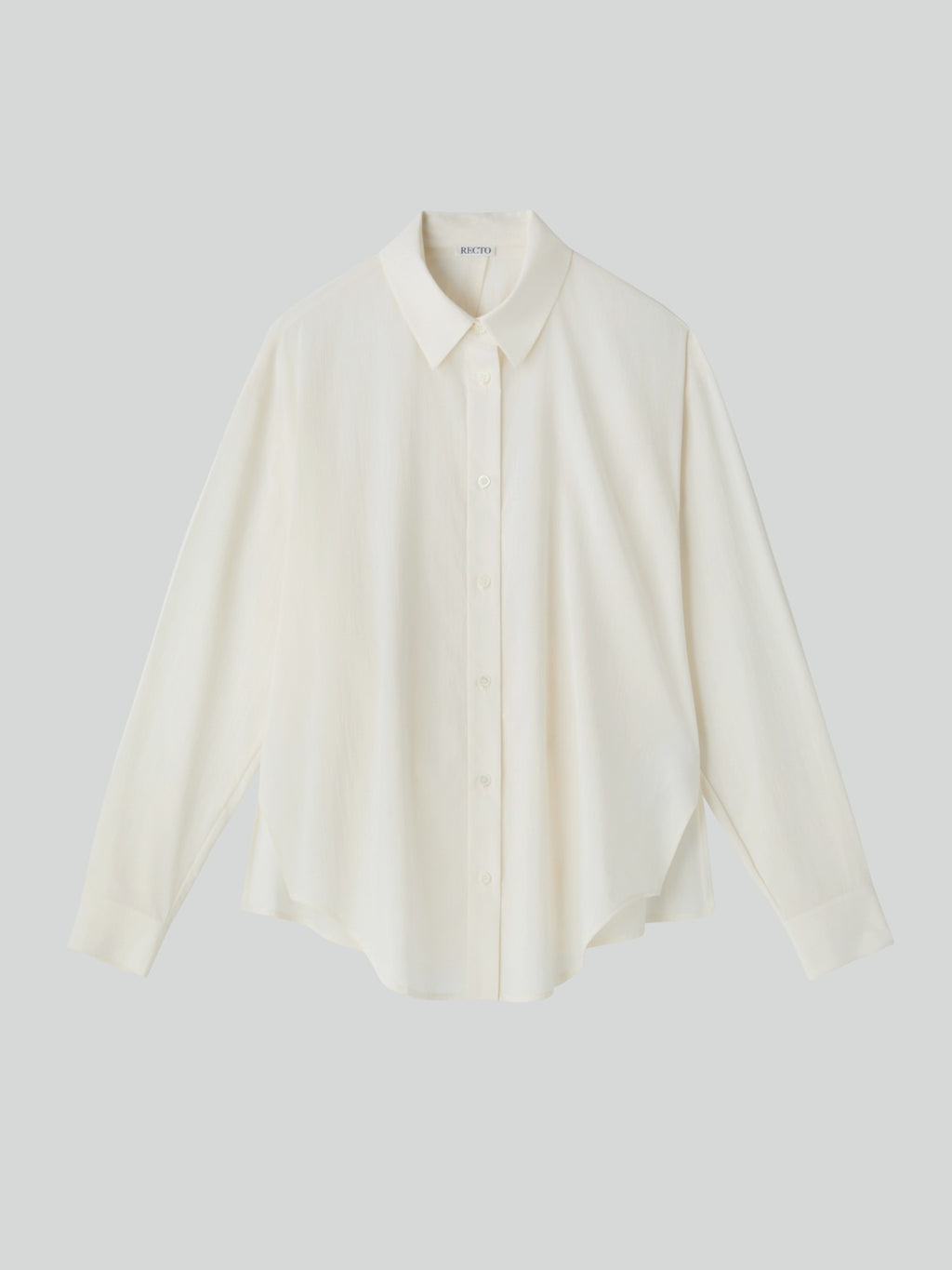 Open Back Draped Shirt (Bean Ivory)