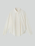 Open Back Draped Shirt (Bean Ivory)