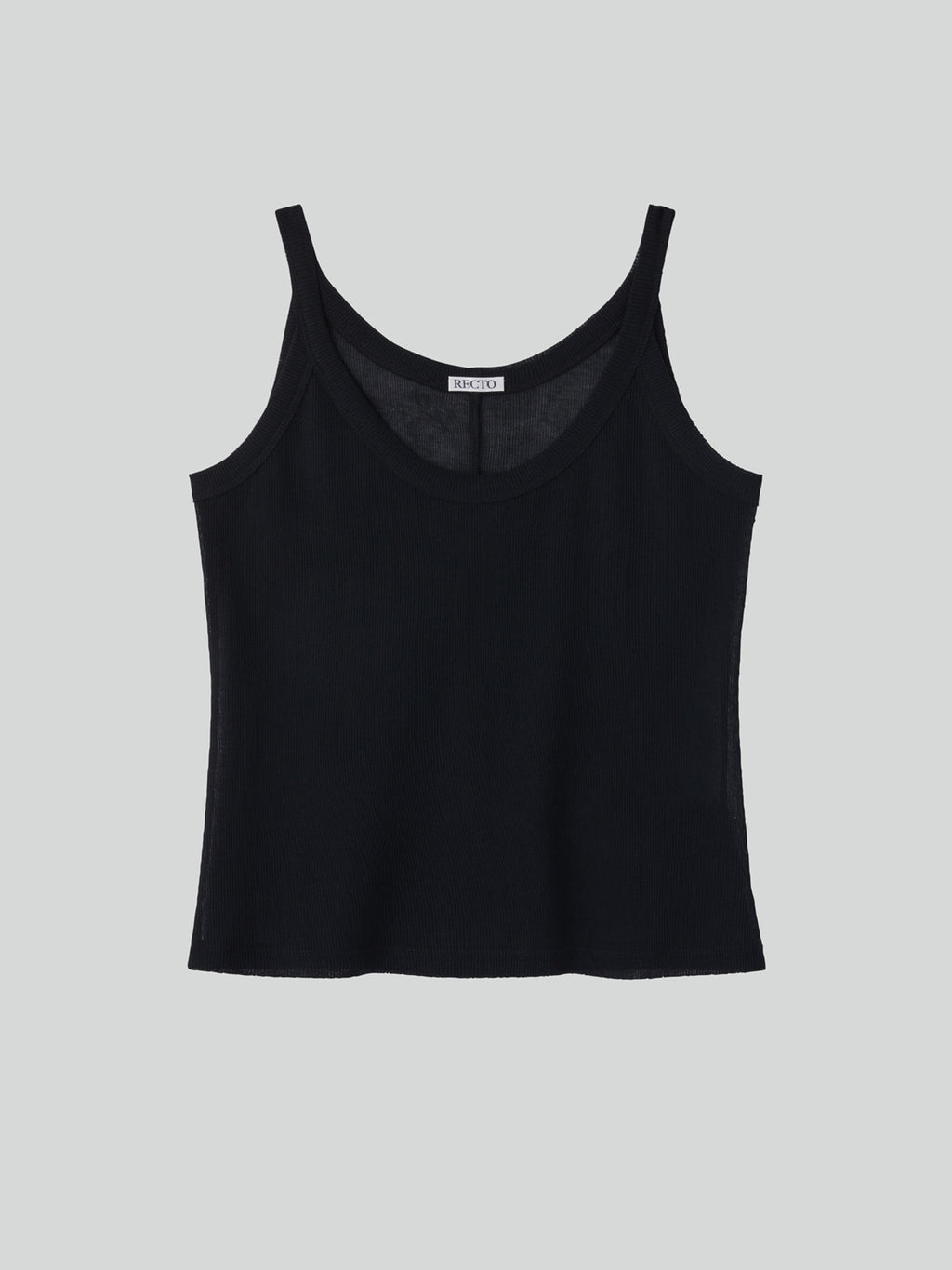 Sheer Jersey Tank Top (Black)