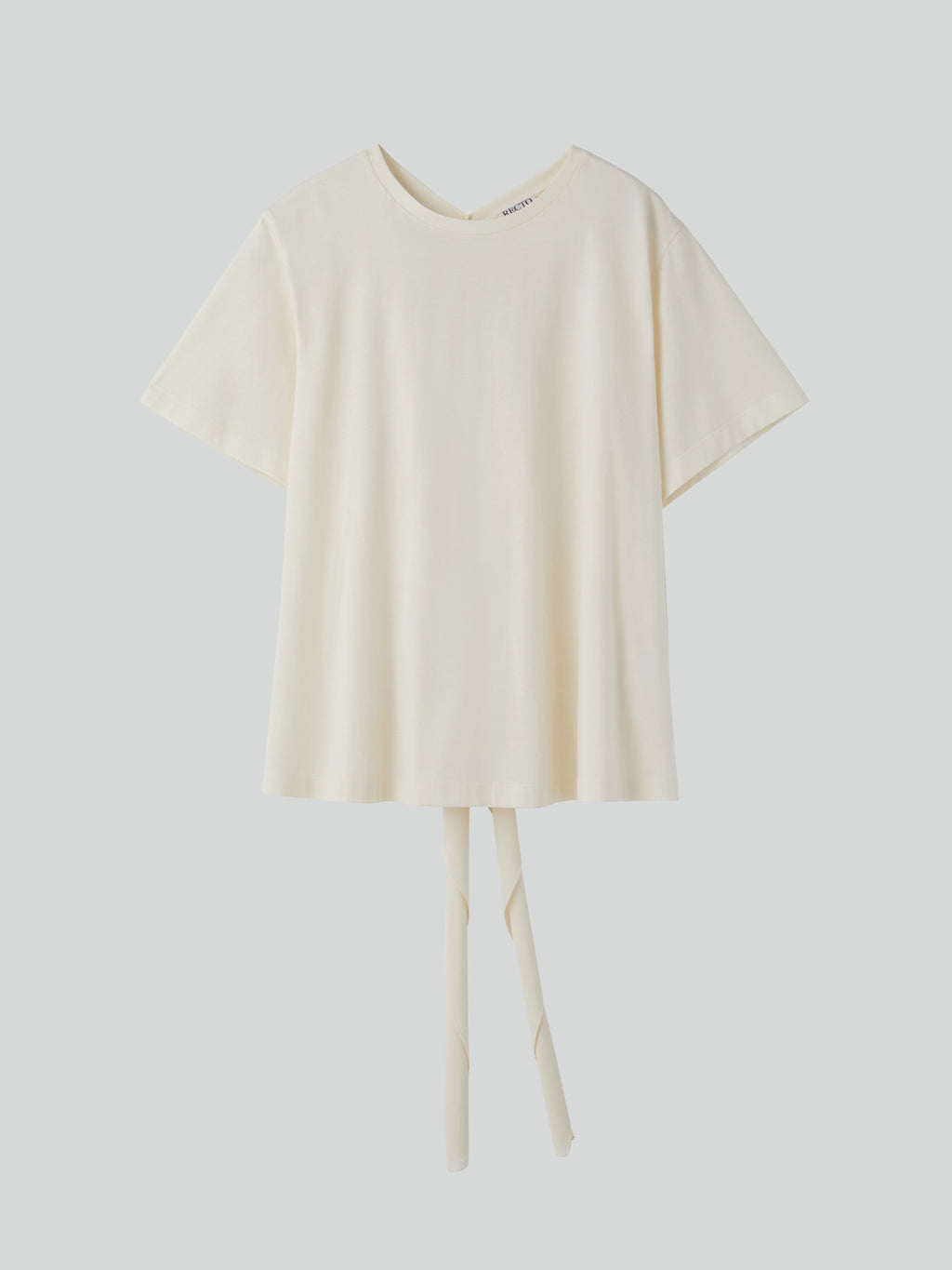 Open Back Silk Blend Scarf Top (Cream)
