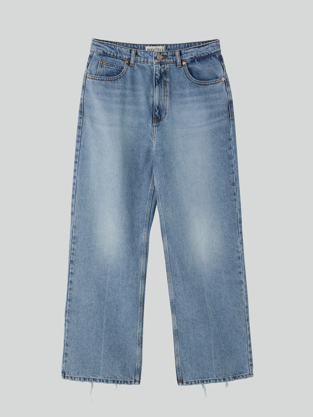 Loose Fit Washed Denim (Light Blue)