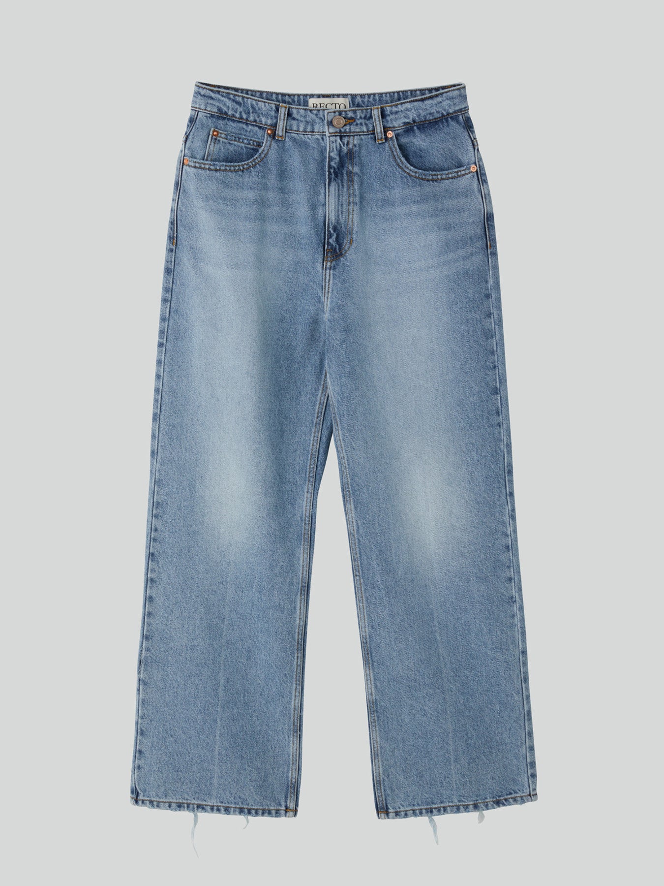 Loose Fit Washed Denim (Light Blue)