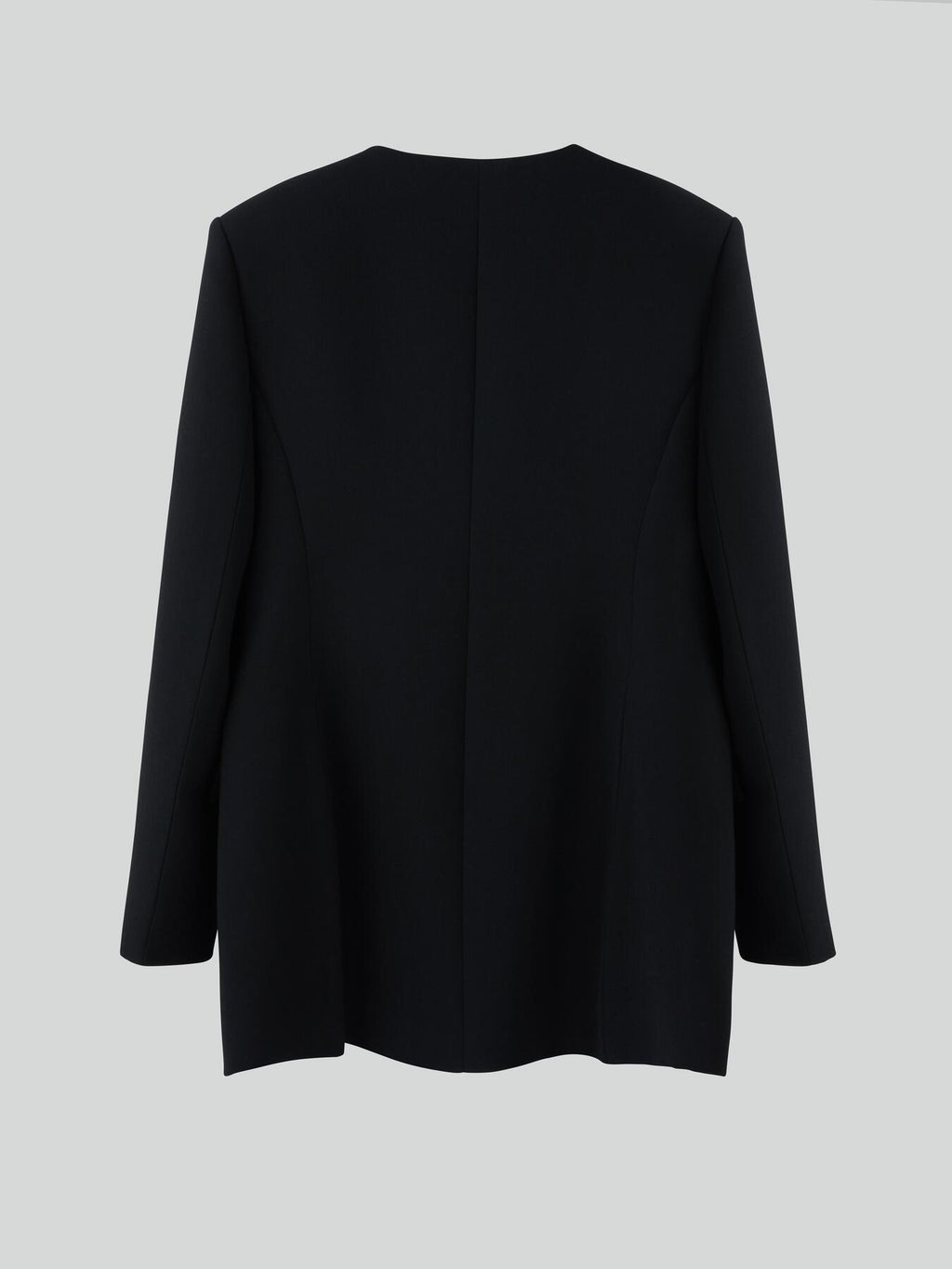 RC Signature Curved Neck Long Jacket (Black)