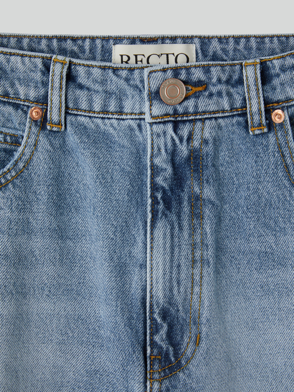 Loose Fit Washed Denim (Light Blue)