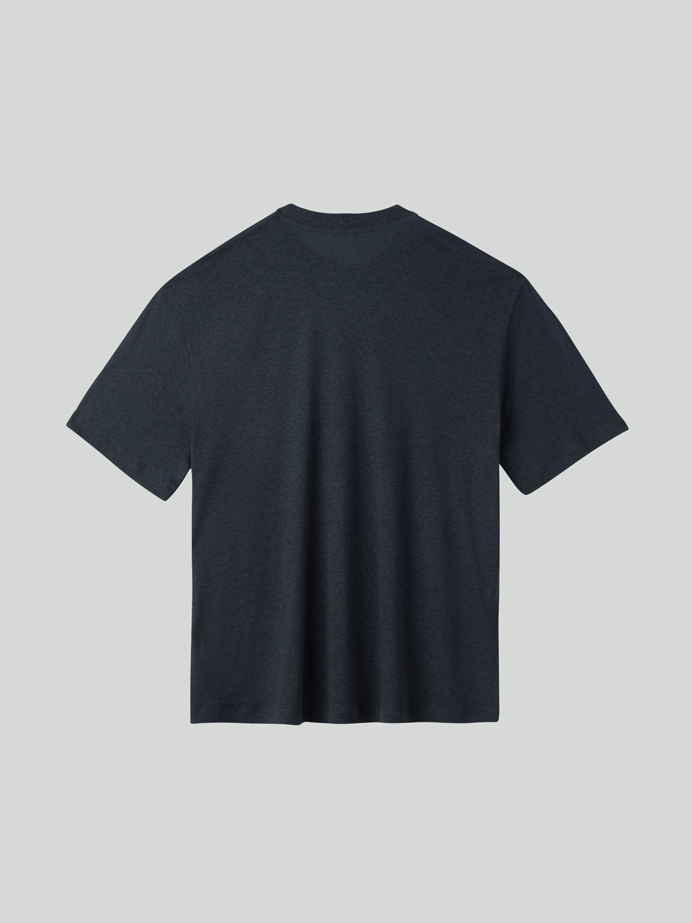 Linen Blend Loose Fit T-Shirt (Indigo Navy)