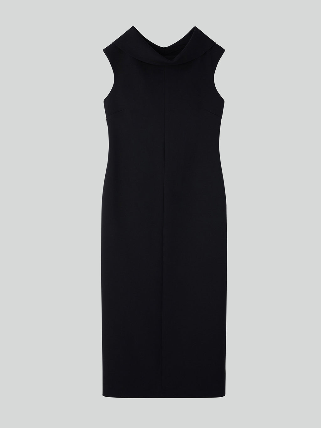 Open Back High Neck Dress (Black)