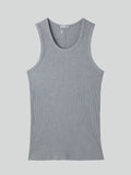 Ribbed Tank Top (Melange Grey)