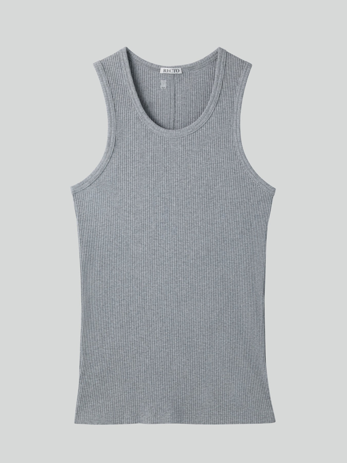 Ribbed Tank Top (Melange Grey)