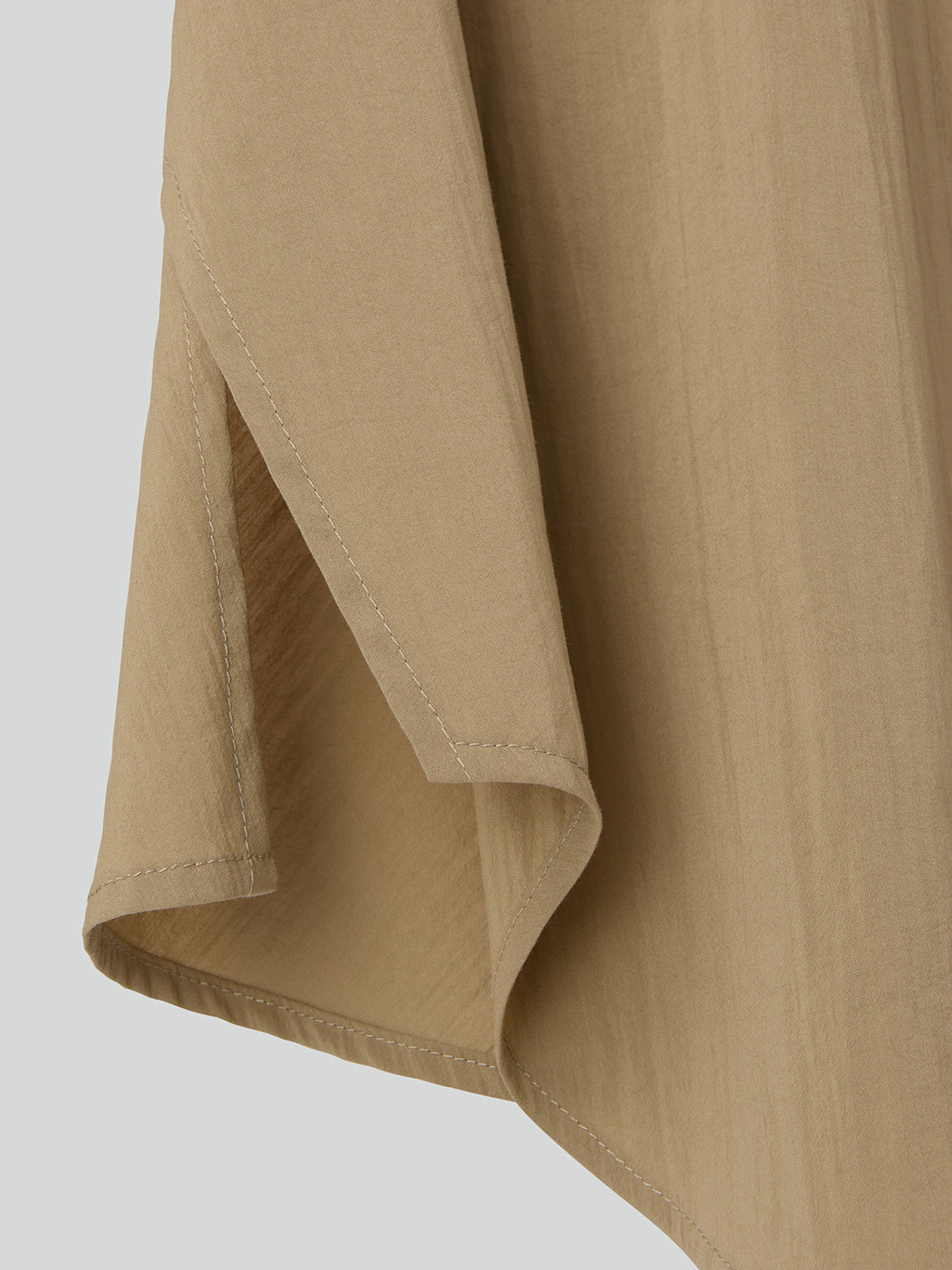 Open Back Draped Shirt (Khaki Beige)