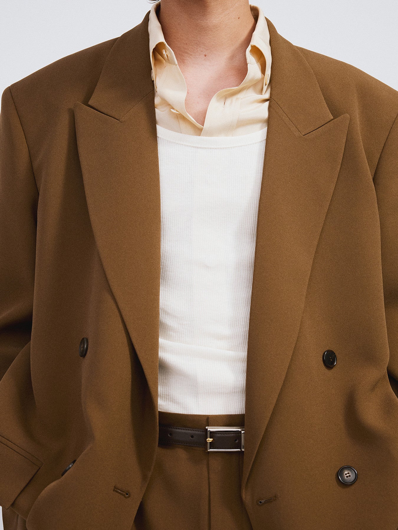 Fluid Double Suit Jacket (Ochre)