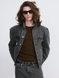 Signature Denim Trucker Jacket (Dark Grey)