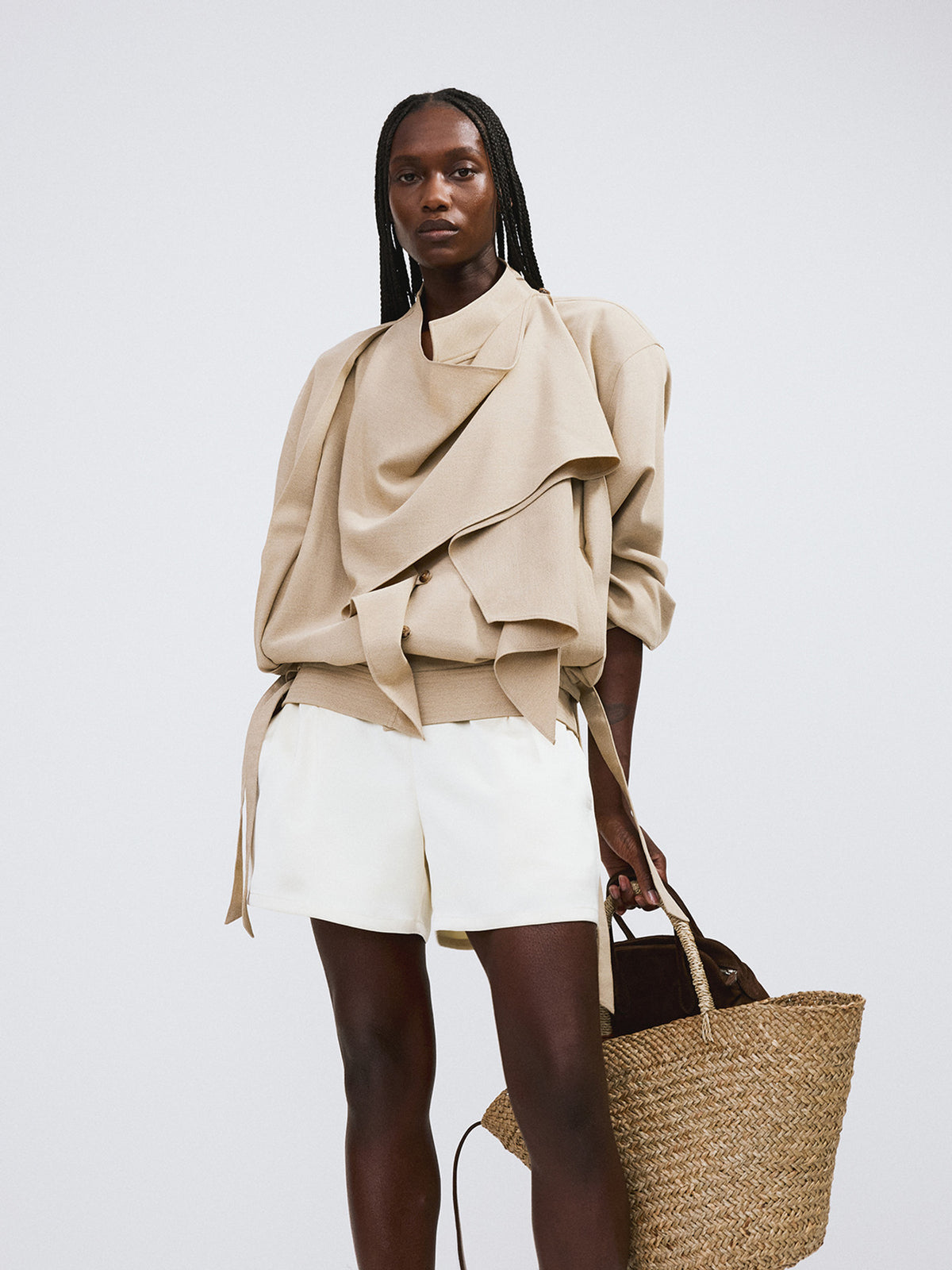 Satin Back Banding Shorts (Lemon Yellow)