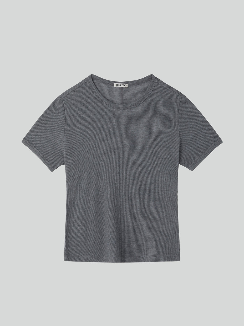 Cashmere Blend Fitted T-Shirt (Melange Grey)